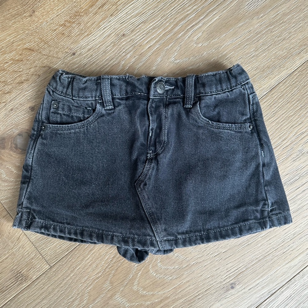 Zara Charcoal Denim Skort